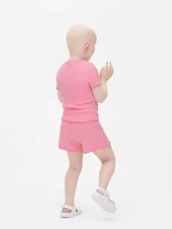 Enfant Primark Hauts Et T-Shirts|T-shirt Côtelé à Finition Festonnée à Coordonner