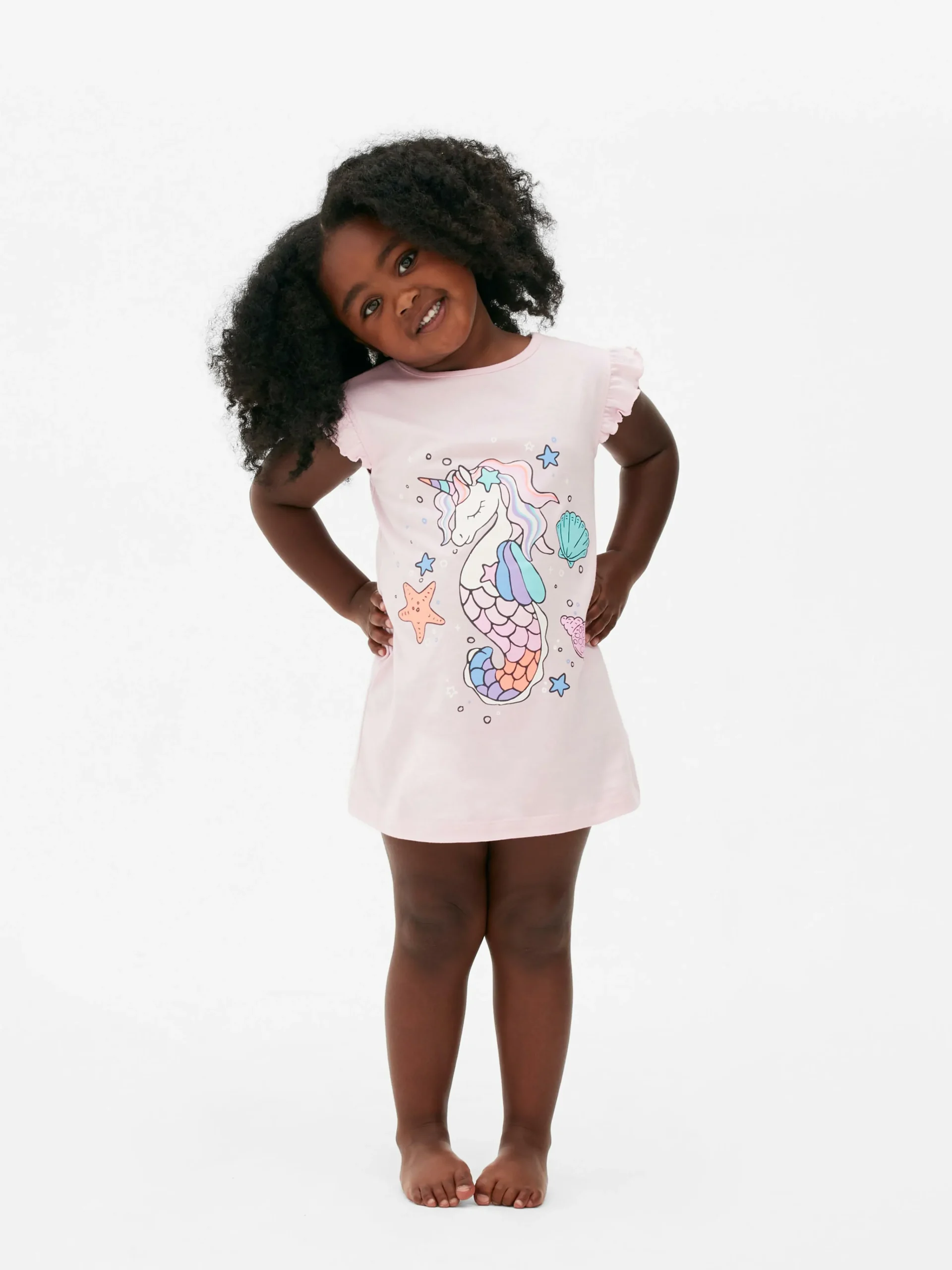 Enfant Primark Pyjamas Et Vêtements De Nuit|T-shirt De Nuit à Motif Hippocampe Licorne