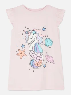 Enfant Primark Pyjamas Et Vêtements De Nuit|T-shirt De Nuit à Motif Hippocampe Licorne