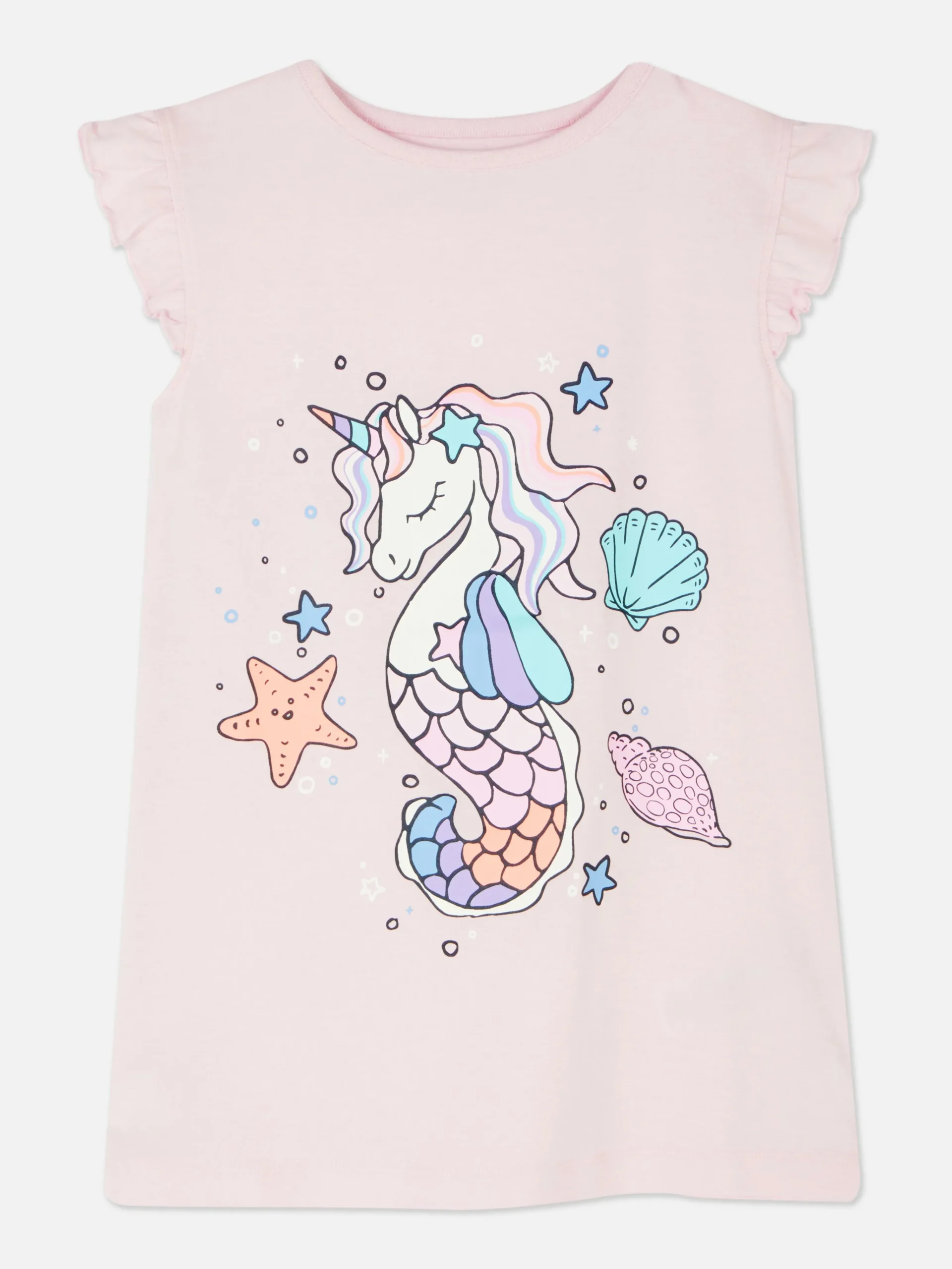 Enfant Primark Pyjamas Et Vêtements De Nuit|T-shirt De Nuit à Motif Hippocampe Licorne