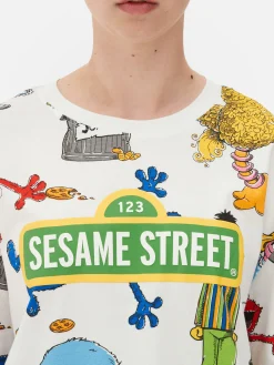 Femme Primark Hauts De Pyjama|T-shirt De Nuit Graphique 1, Rue Sésame
