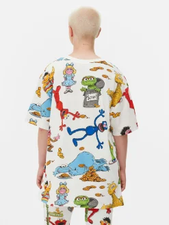 Femme Primark Hauts De Pyjama|T-shirt De Nuit Graphique 1, Rue Sésame