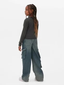 Enfant Primark Hauts Et T-Shirts|T-shirt Délavé à L'acide à Manches Longues