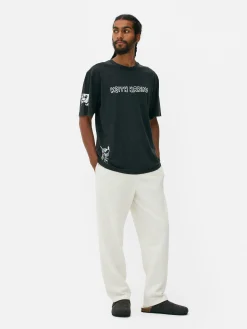 Homme Primark T-Shirts Et Sweat-Shirts À Motifs|Hauts Et T-Shirts|T-shirt Délavé à L'acide Disney Mickey Mouse X Keith Haring