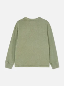 Enfant Primark Hauts Et T-Shirts|T-shirt Délavé à Manches Longues