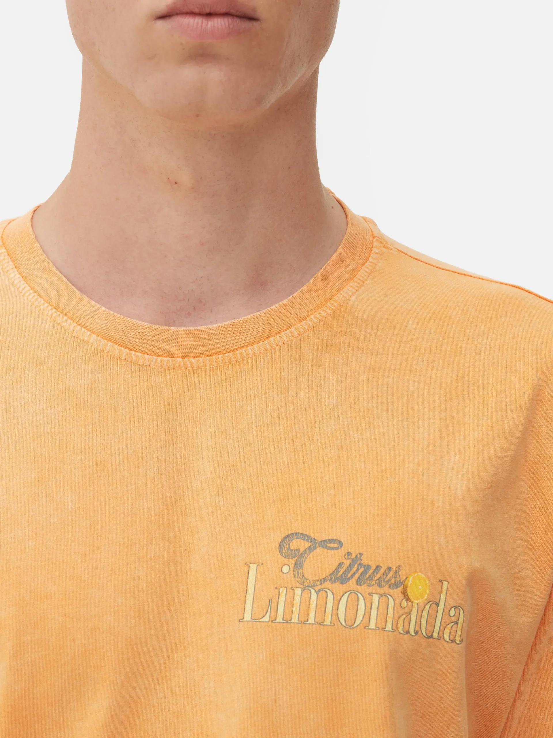 Homme Primark Hauts Et T-Shirts|T-shirt Délavé Citrus Limonada
