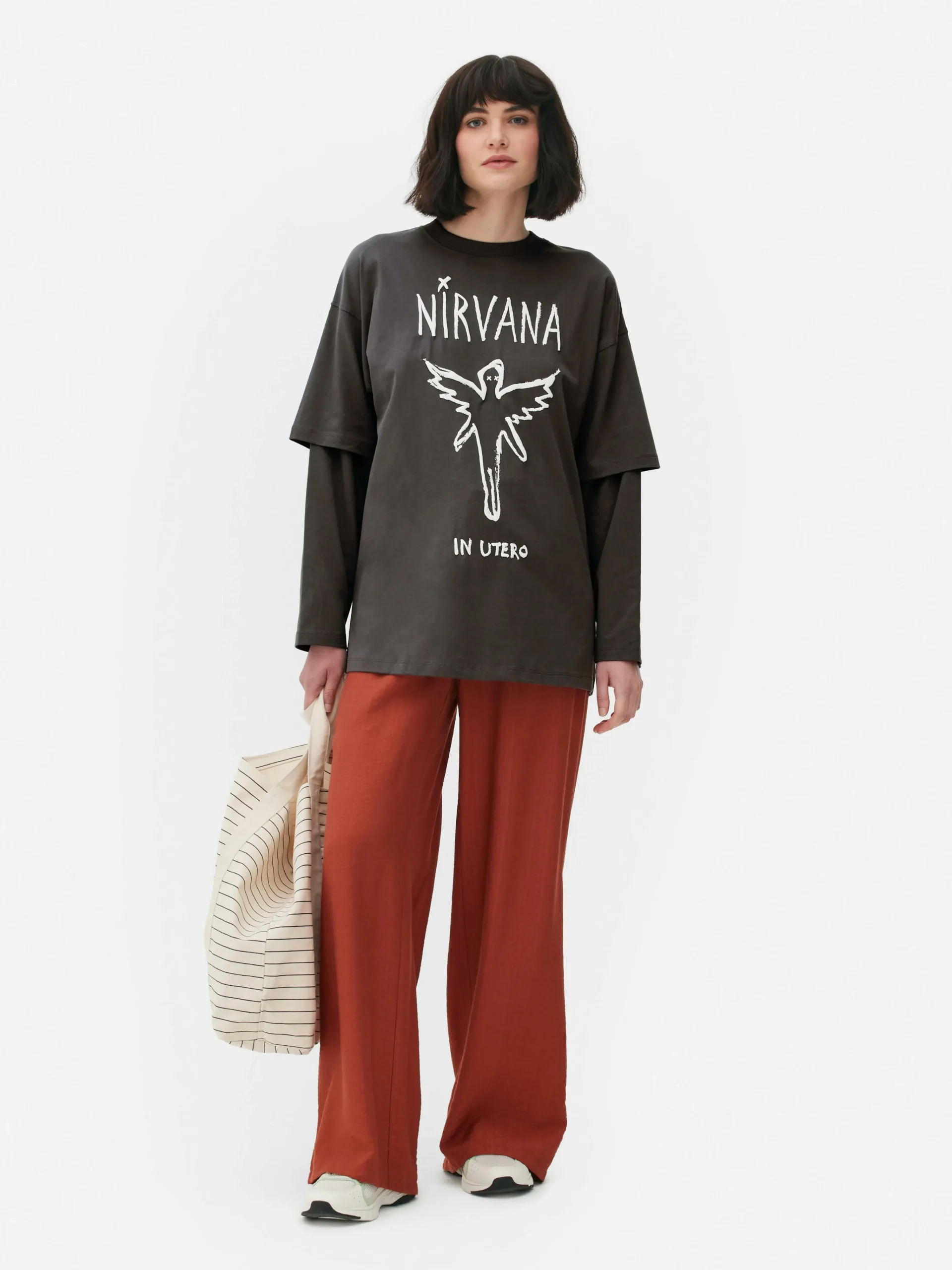 Femme Primark Hauts Et T-Shirts|T-shirt Double épaisseur Nirvana