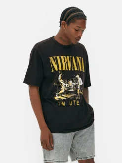 Homme Primark T-Shirts Et Sweat-Shirts À Motifs|Hauts Et T-Shirts|T-shirt Effet Délavé Nirvana
