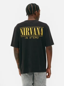 Homme Primark T-Shirts Et Sweat-Shirts À Motifs|Hauts Et T-Shirts|T-shirt Effet Délavé Nirvana