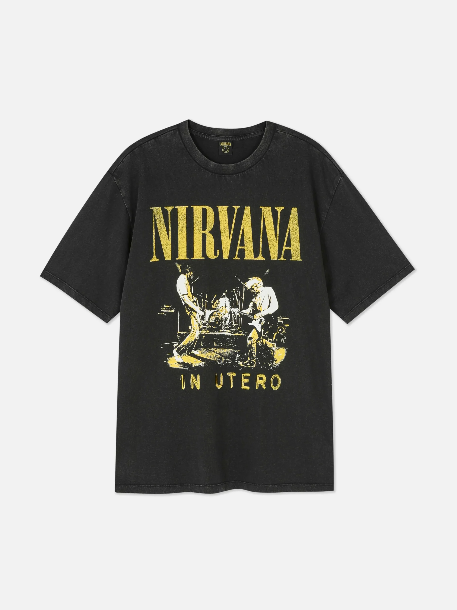 Homme Primark T-Shirts Et Sweat-Shirts À Motifs|Hauts Et T-Shirts|T-shirt Effet Délavé Nirvana