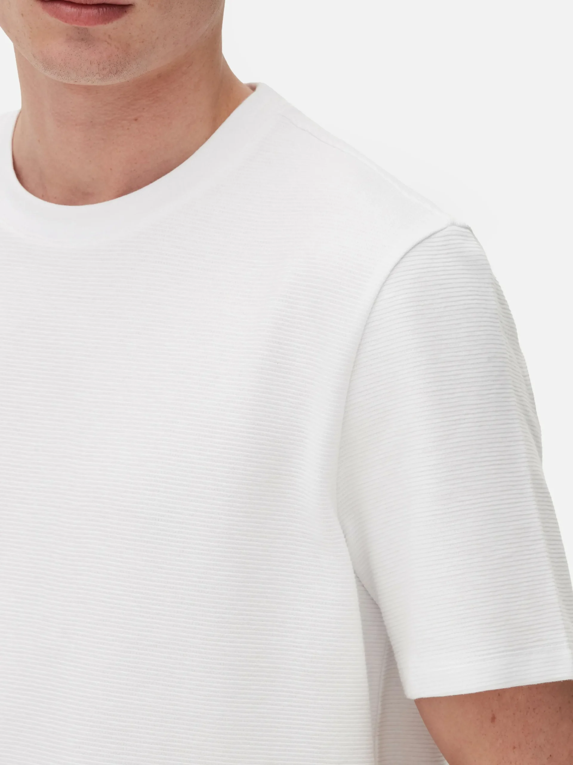 Homme Primark Hauts Et T-Shirts|T-shirt En Maille Ottoman Côtelée