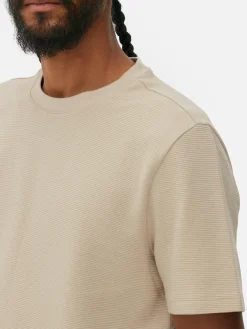 Homme Primark Hauts Et T-Shirts|T-shirt En Maille Ottoman Côtelée