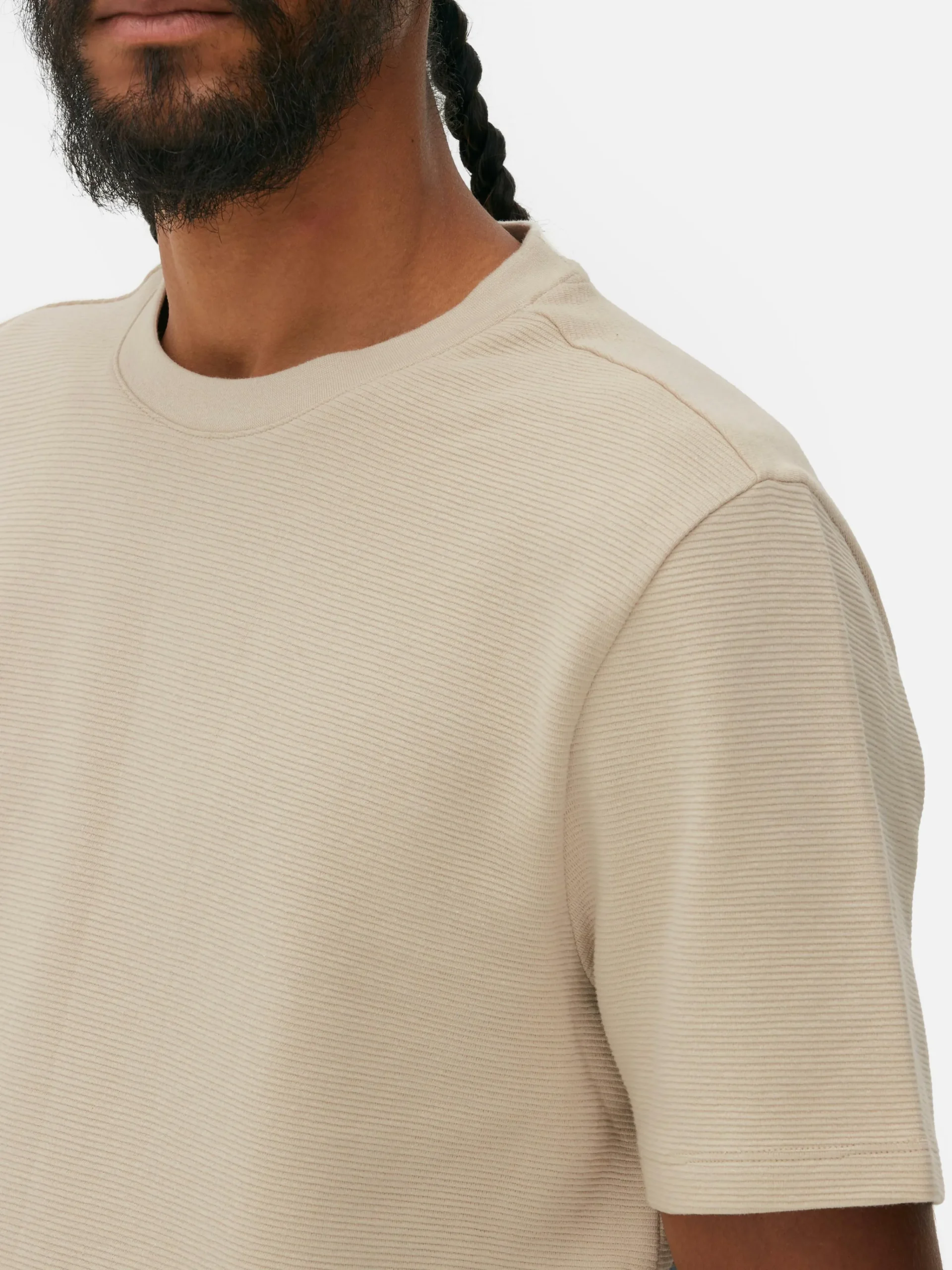 Homme Primark Hauts Et T-Shirts|T-shirt En Maille Ottoman Côtelée