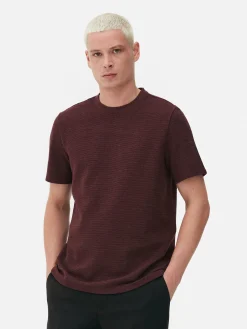 Homme Primark Hauts Et T-Shirts|T-shirt En Maille Ottoman Côtelée