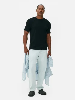 Homme Primark Hauts Et T-Shirts|T-shirt En Maille Ottoman Côtelée