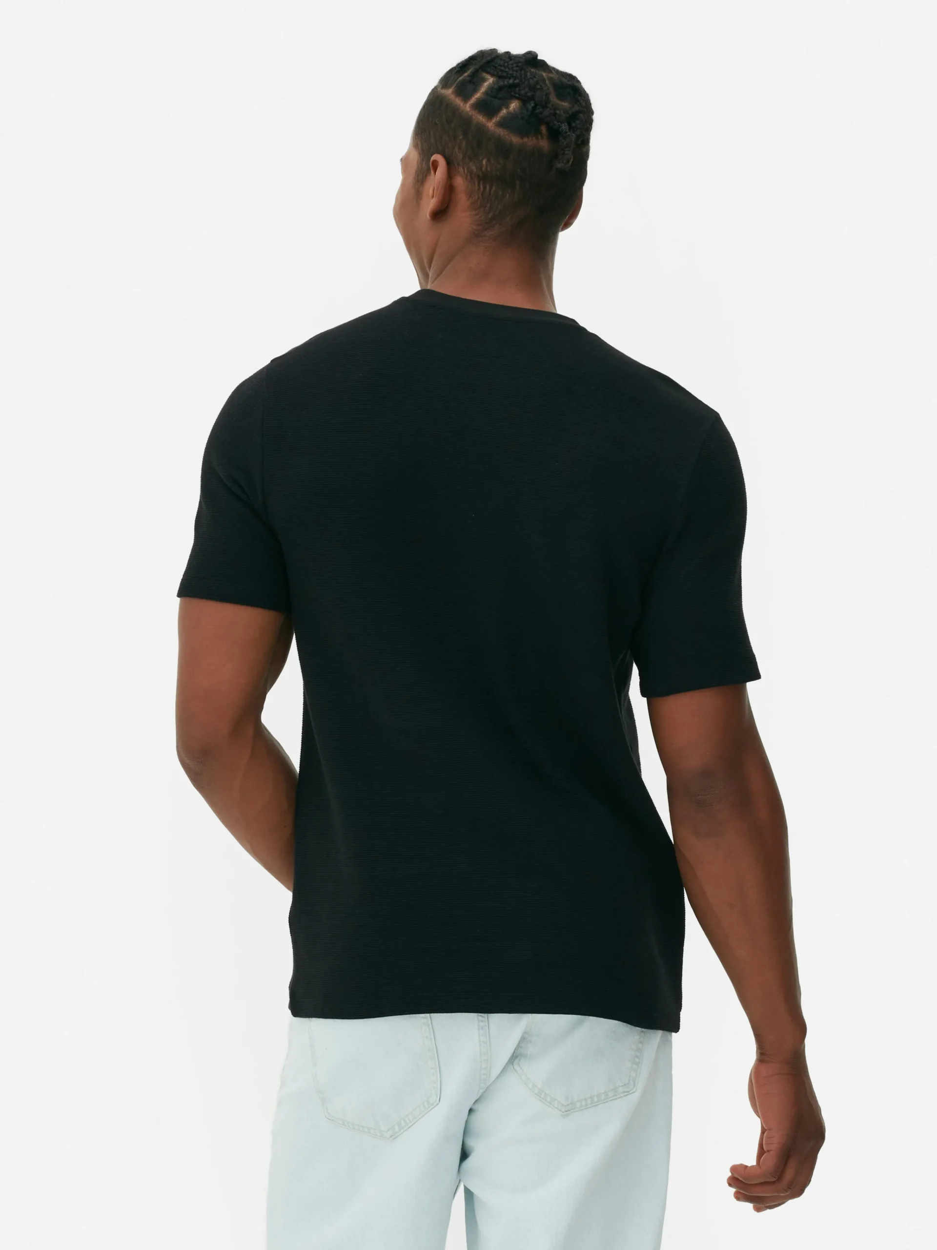 Homme Primark Hauts Et T-Shirts|T-shirt En Maille Ottoman Côtelée