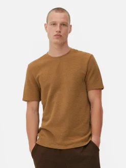 Homme Primark Hauts Et T-Shirts|T-shirt En Maille Ottoman Côtelée