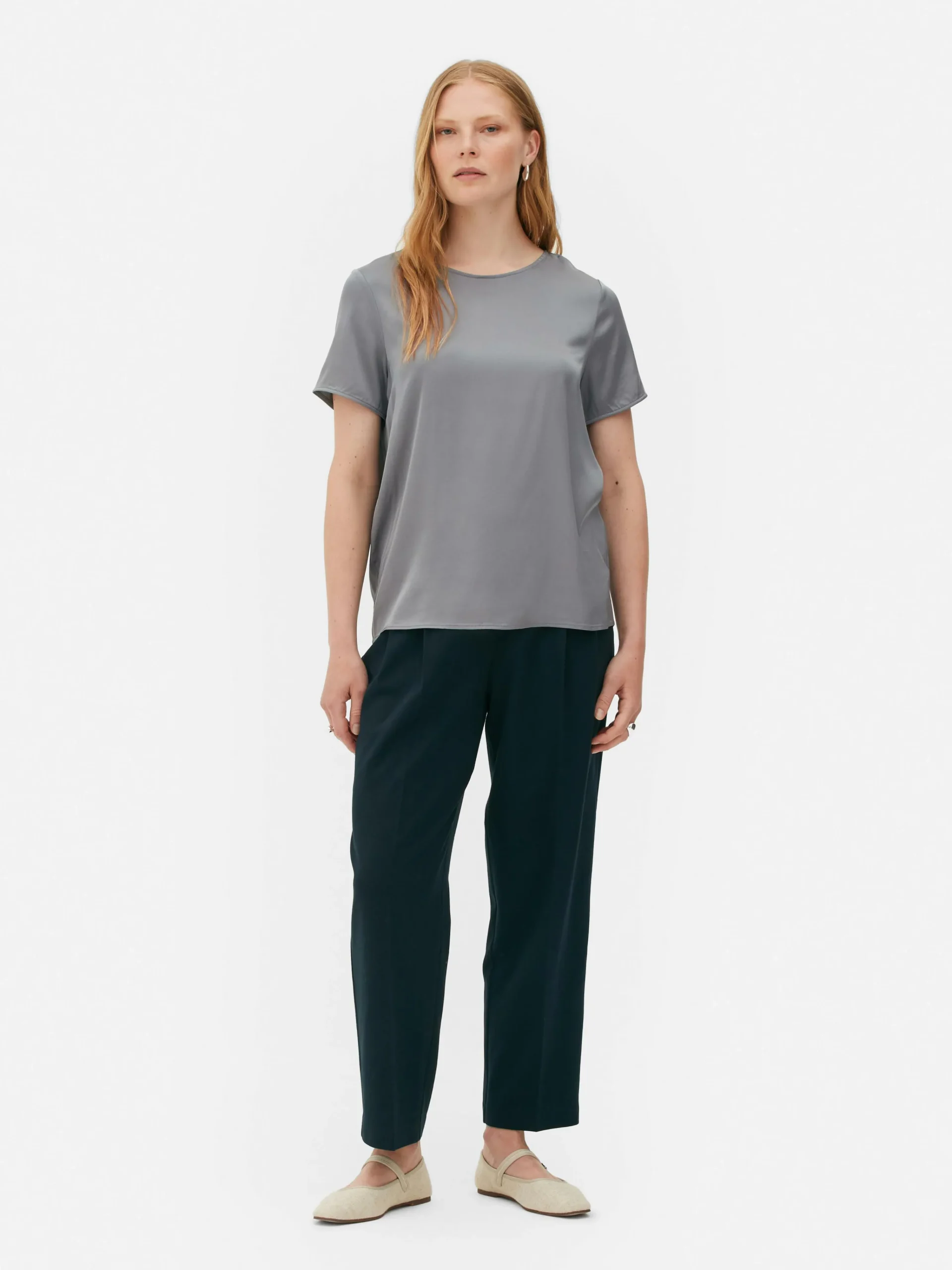 Femme Primark Hauts Et T-Shirts|T-shirt En Satin à Manches Courtes The Edit