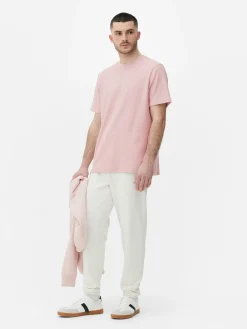Homme Primark Hauts Et T-Shirts|T-shirt Gaufré à Col Ras-du-cou