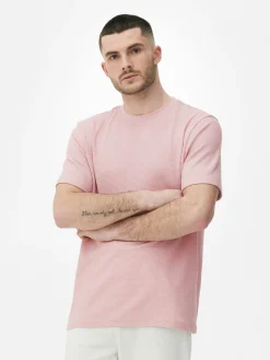 Homme Primark Hauts Et T-Shirts|T-shirt Gaufré à Col Ras-du-cou