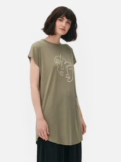 Femme Primark Hauts Et T-Shirts|T-shirt Long à Col Ras-du-cou