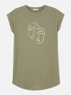 Femme Primark Hauts Et T-Shirts|T-shirt Long à Col Ras-du-cou