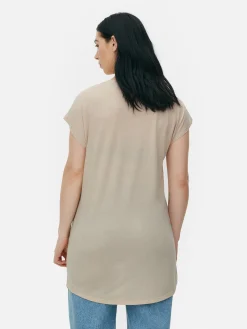 Femme Primark Hauts Et T-Shirts|T-shirt Long à Col Ras-du-cou