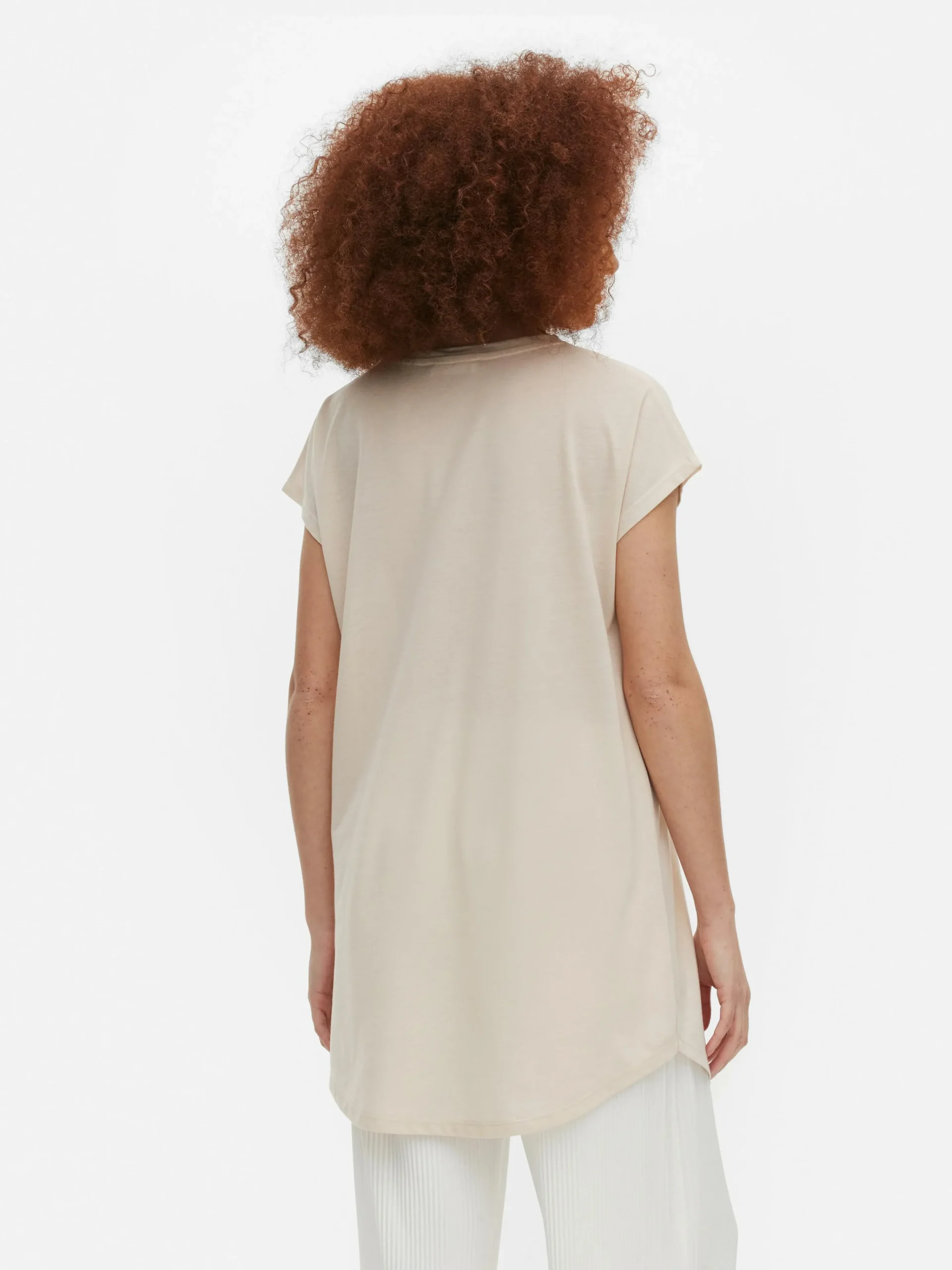 Femme Primark Hauts Et T-Shirts|T-shirt Long Imprimé à Manches Courtes