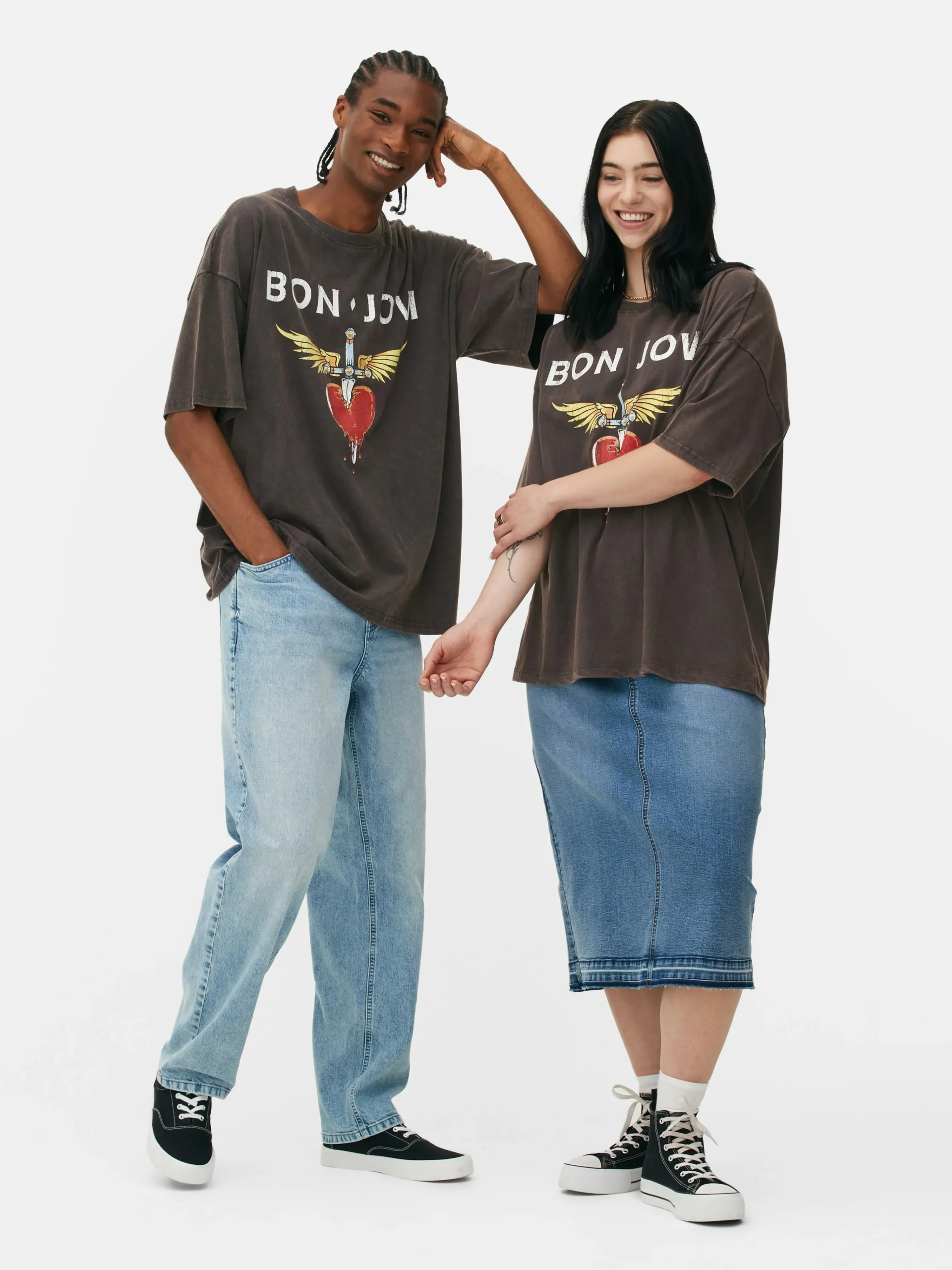 Femme/Homme Primark T-Shirts Et Sweat-Shirts À Motifs|Hauts Et T-Shirts|T-shirt Oversize Bon Jovi