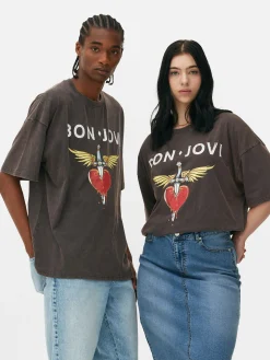 Femme/Homme Primark T-Shirts Et Sweat-Shirts À Motifs|Hauts Et T-Shirts|T-shirt Oversize Bon Jovi