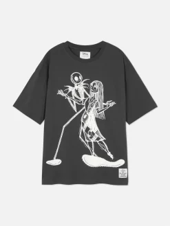 Femme Primark The Nightmare Before Christmas|Tout Halloween|T-shirt Oversize Disney L’Étrange Noël De Monsieur Jack De Tim Burton