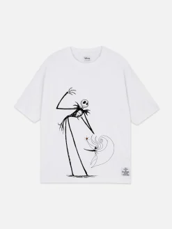 Femme Primark The Nightmare Before Christmas|Tout Halloween|T-shirt Oversize Disney L’Étrange Noël De Monsieur Jack De Tim Burton