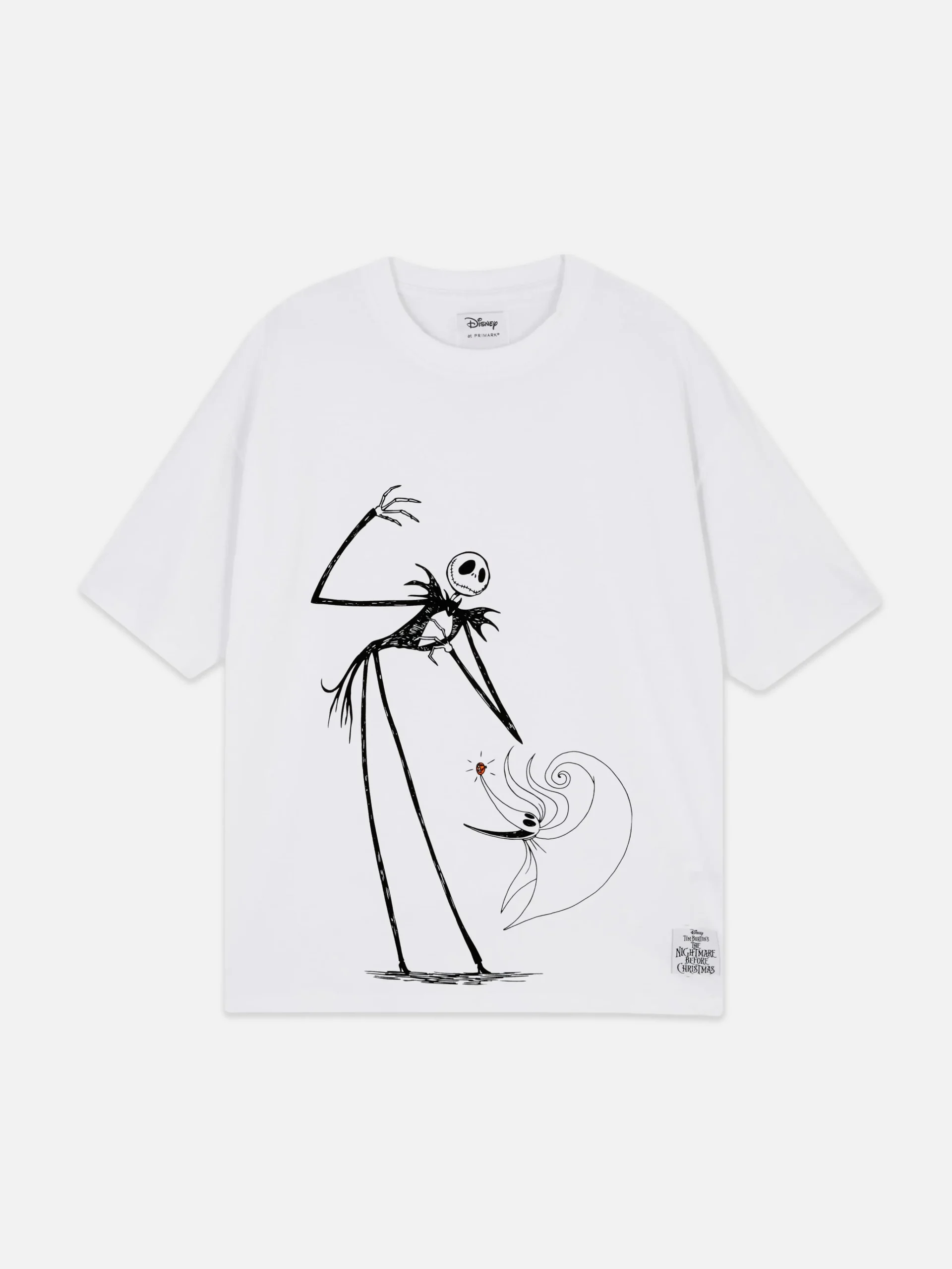 Femme Primark The Nightmare Before Christmas|Tout Halloween|T-shirt Oversize Disney L’Étrange Noël De Monsieur Jack De Tim Burton