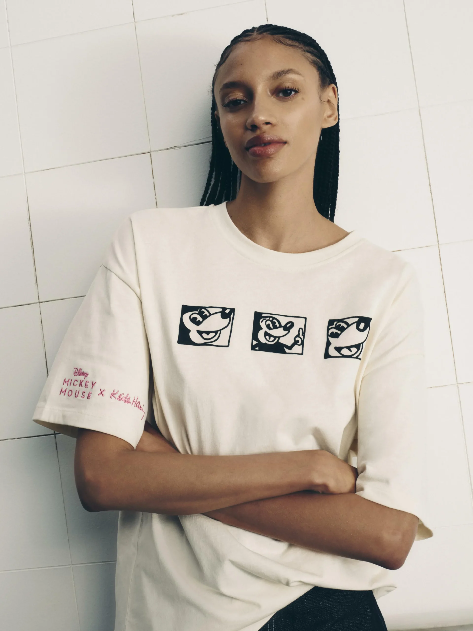 Femme Primark Hauts Et T-Shirts|T-shirt Oversize Disney Mickey Mouse X Keith Haring