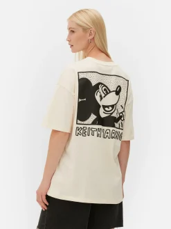 Femme Primark Hauts Et T-Shirts|T-shirt Oversize Disney Mickey Mouse X Keith Haring