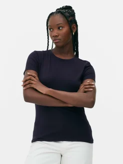 Femme Primark Hauts Et T-Shirts|T-shirt Ras Du Cou Stretch