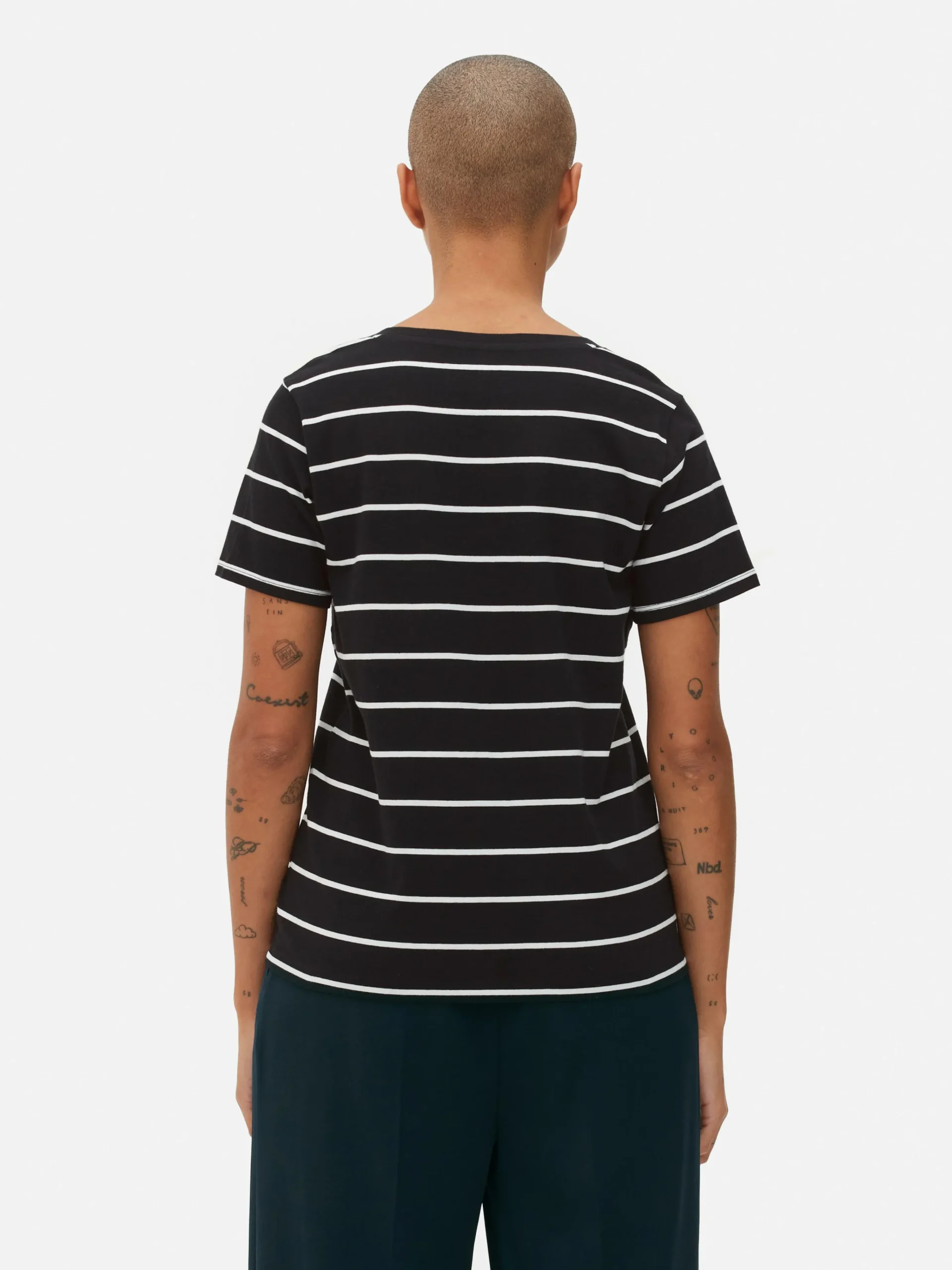 Femme Primark Hauts Et T-Shirts|T-shirt Rayé à Col En V