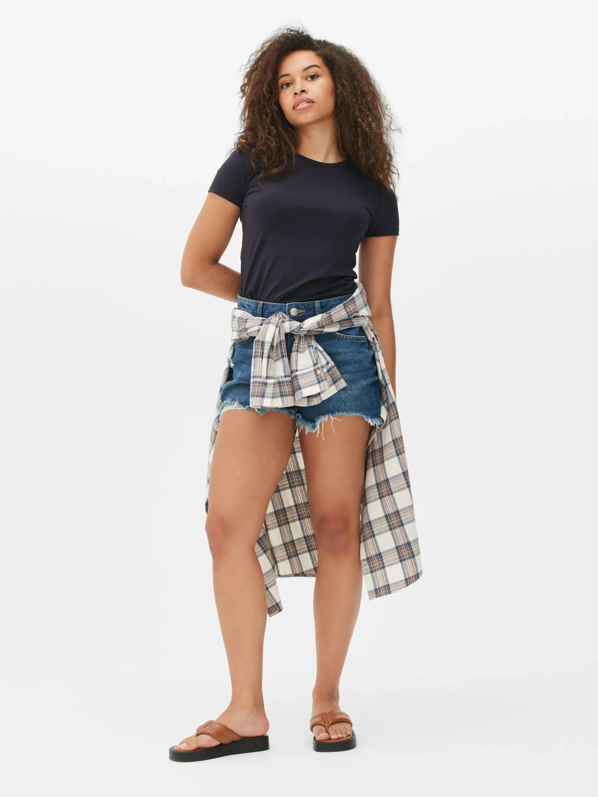 Femme Primark Hauts Et T-Shirts|T-shirt Stretch à Col Ras-du-cou