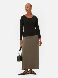 Femme Primark Hauts Et T-Shirts|T-shirt Stretch à Manches Longues