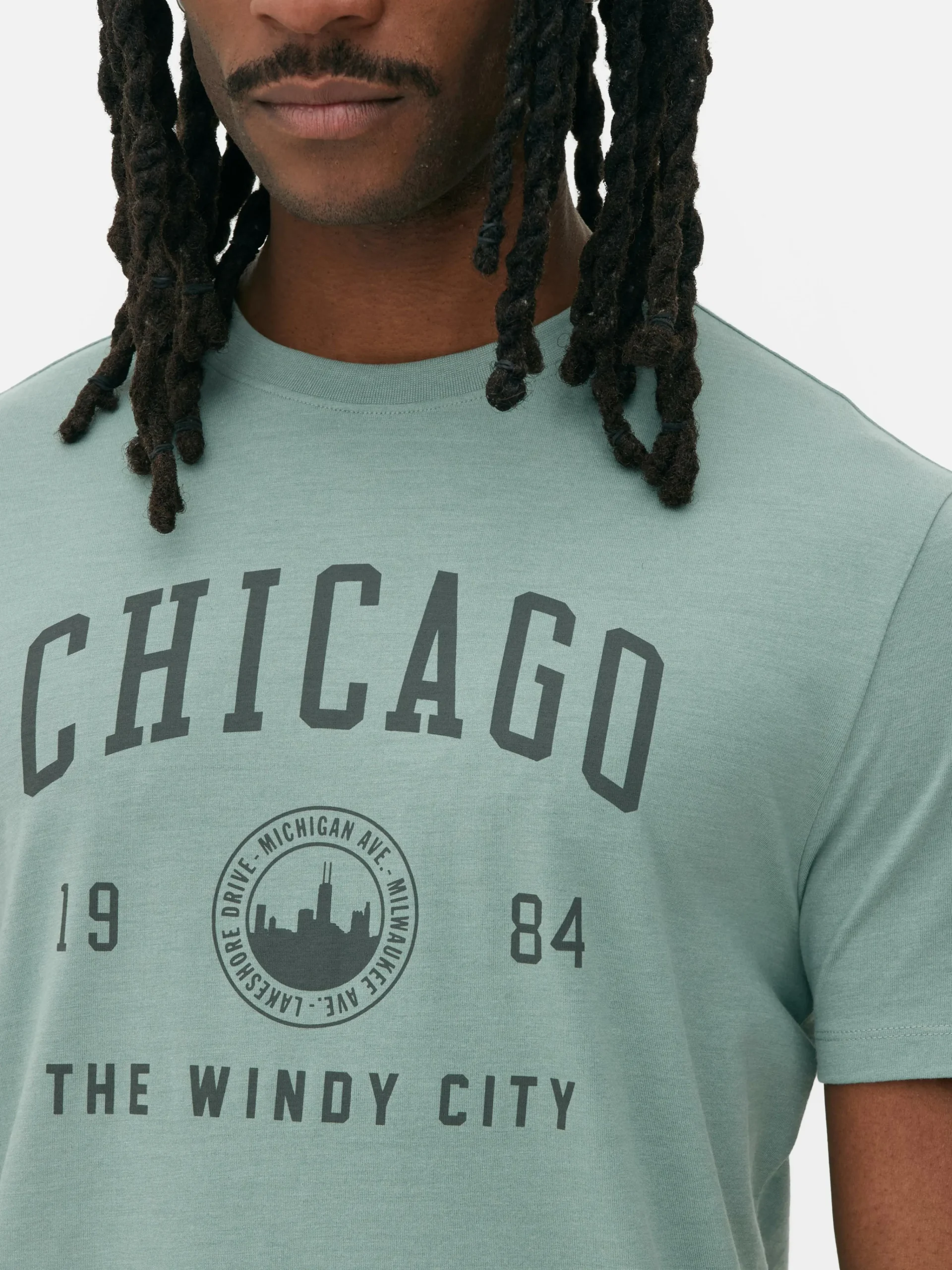 Homme Primark Hauts Et T-Shirts|T-shirt Style Universitaire Chicago