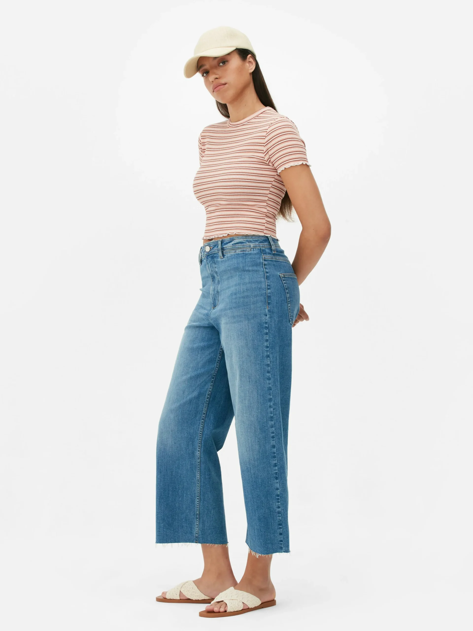 Femme Primark Hauts Et T-Shirts|T-shirt Texturé à Ourlet Ondulé