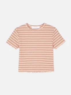 Femme Primark Hauts Et T-Shirts|T-shirt Texturé à Ourlet Ondulé