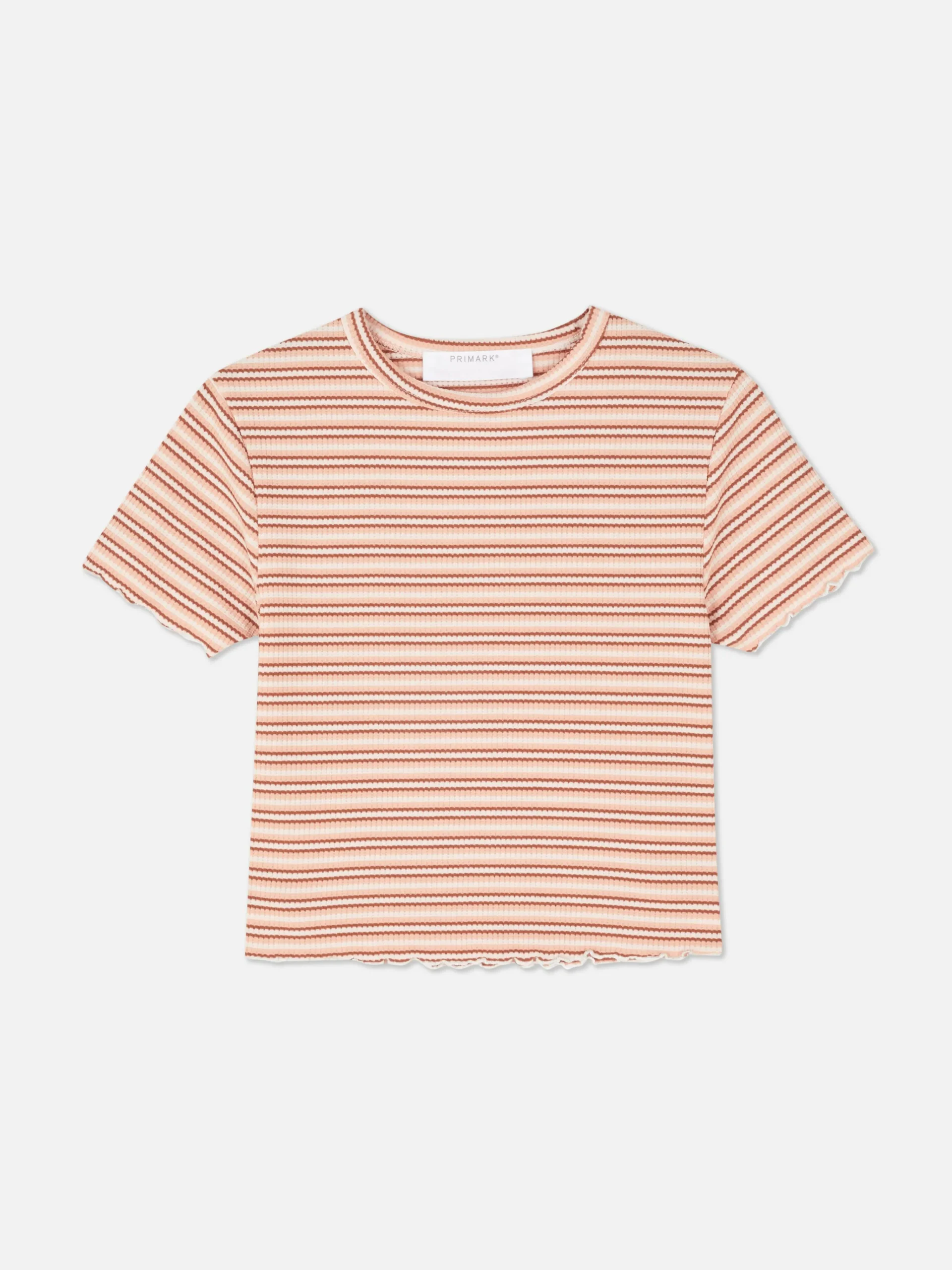 Femme Primark Hauts Et T-Shirts|T-shirt Texturé à Ourlet Ondulé