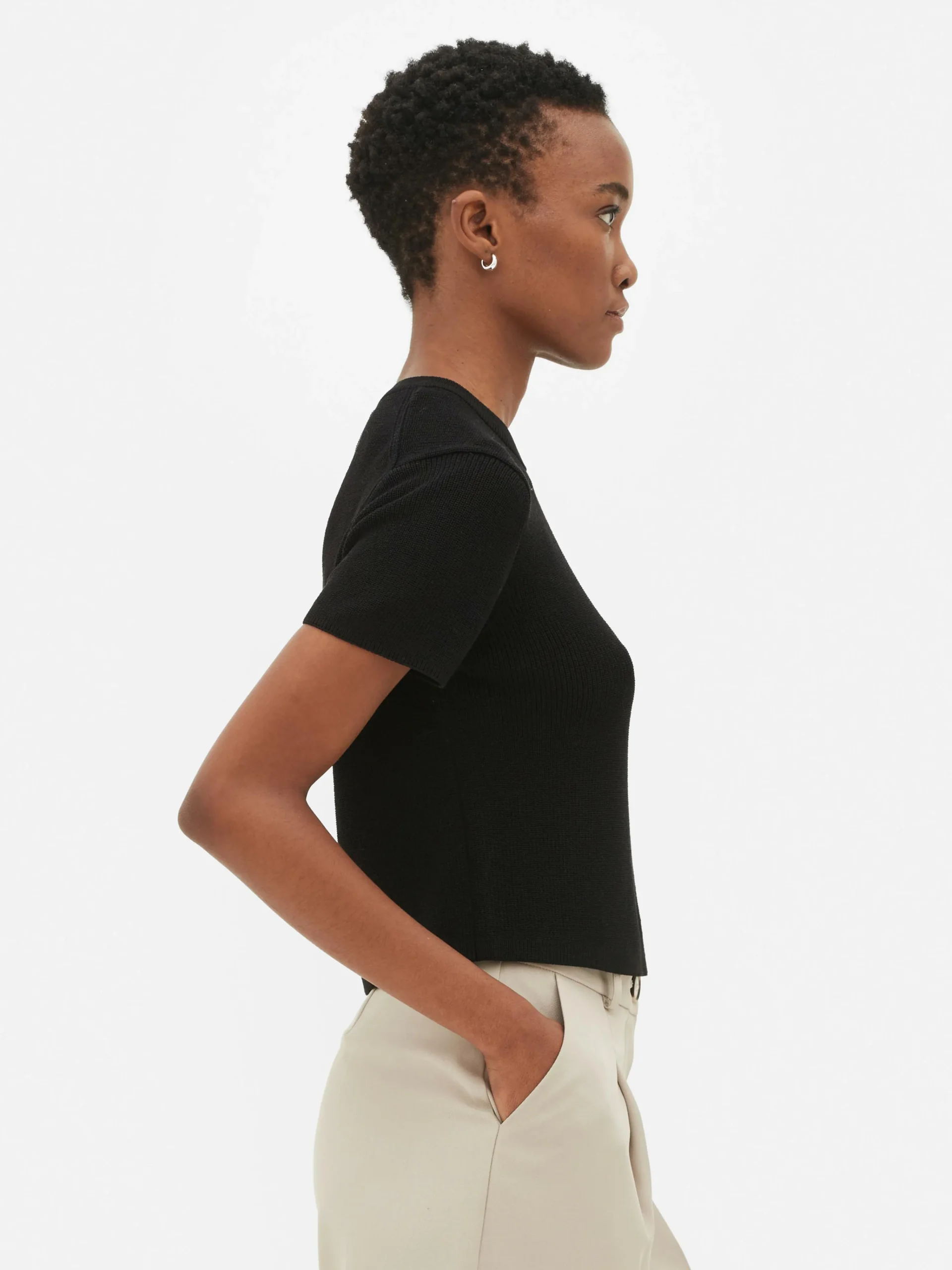 Femme Primark Hauts Et T-Shirts|T-shirt Tricoté à Col Rond