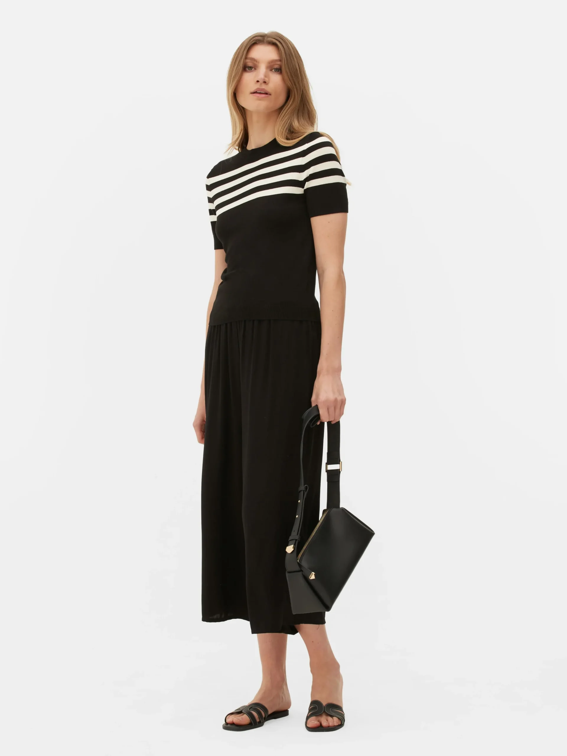 Femme Primark Hauts Et T-Shirts|T-shirt Tricoté à Manches Courtes