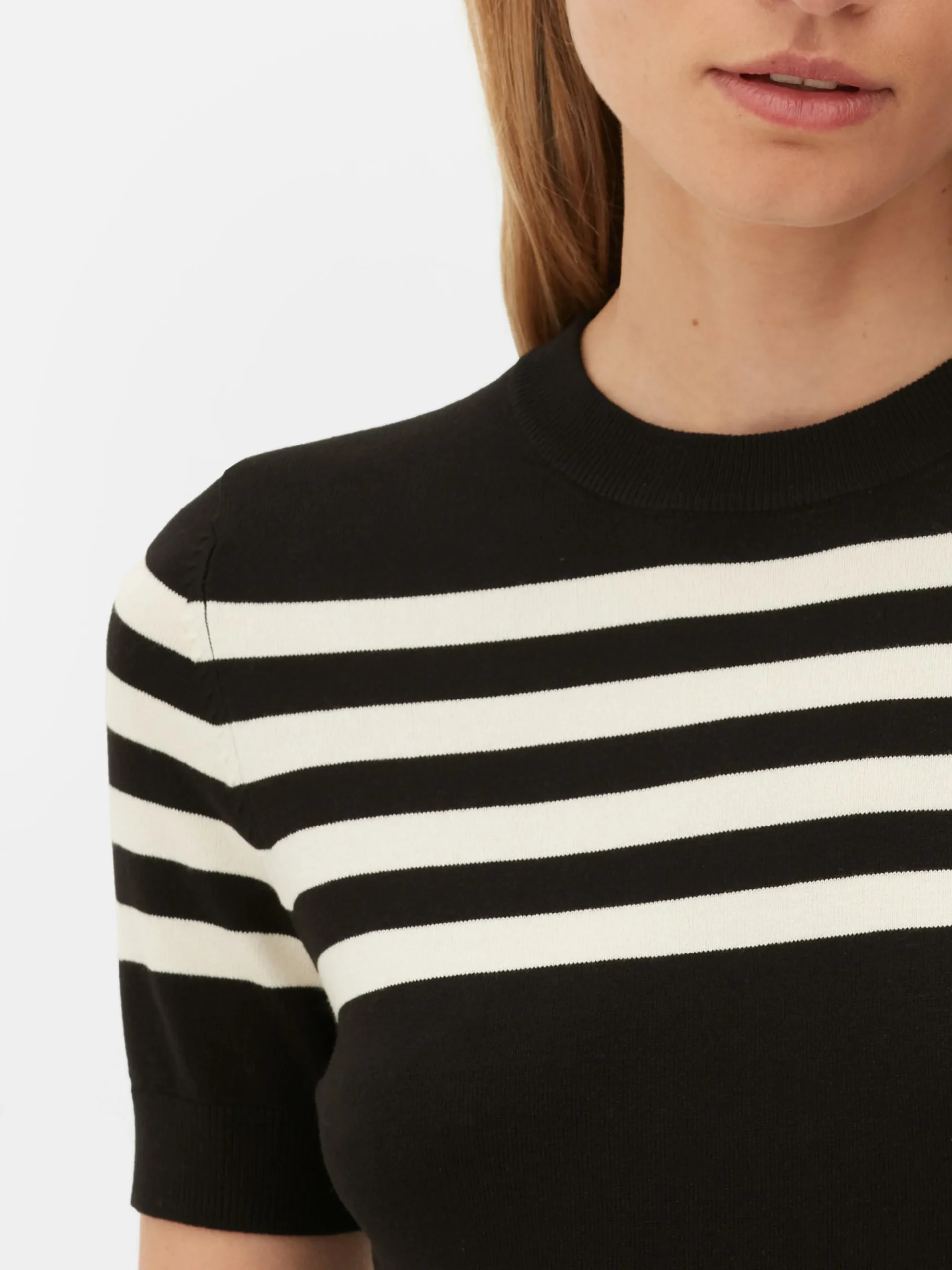 Femme Primark Hauts Et T-Shirts|T-shirt Tricoté à Manches Courtes