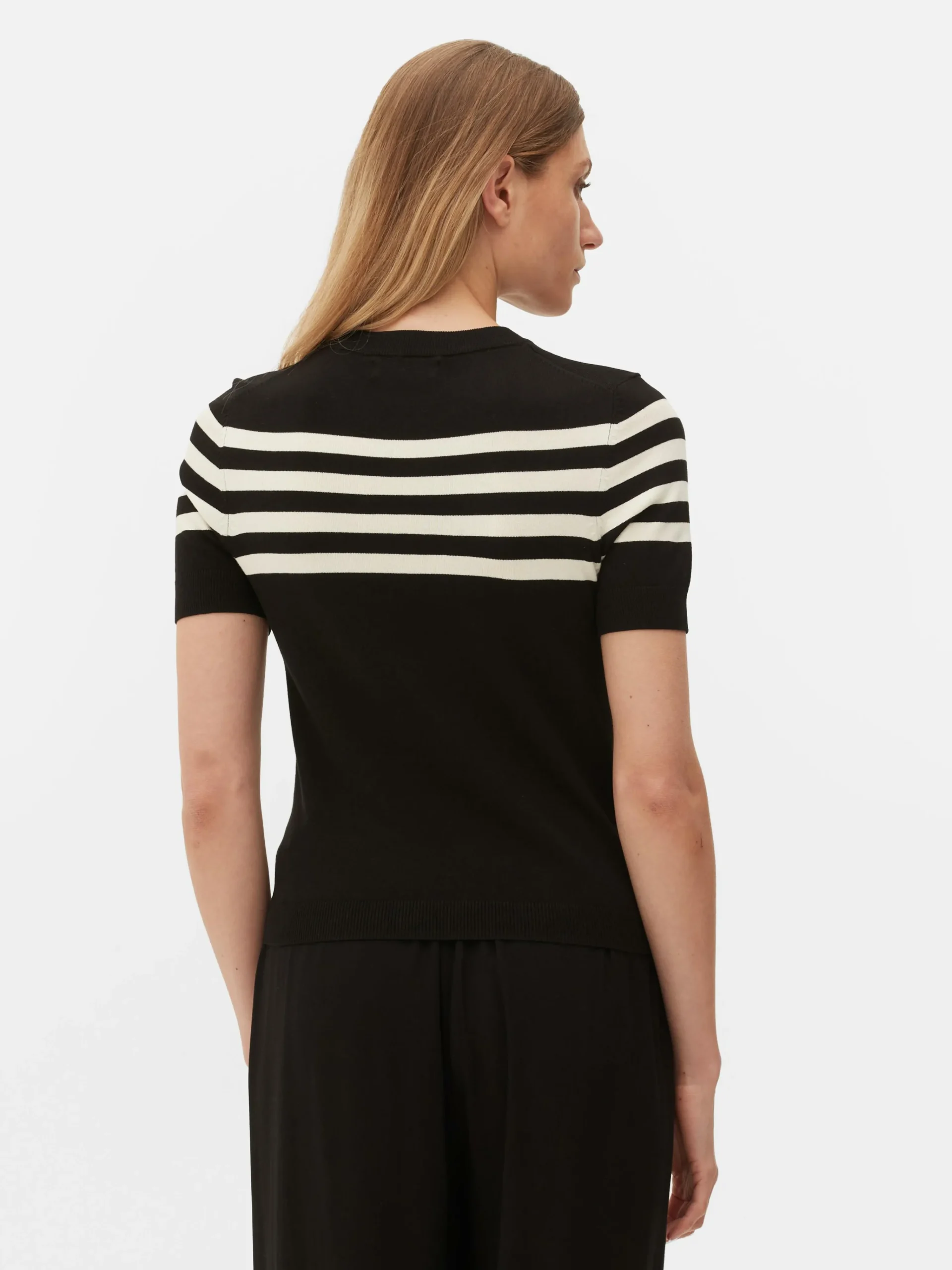Femme Primark Hauts Et T-Shirts|T-shirt Tricoté à Manches Courtes
