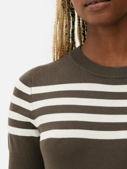 Femme Primark Hauts Et T-Shirts|T-shirt Tricoté à Manches Courtes