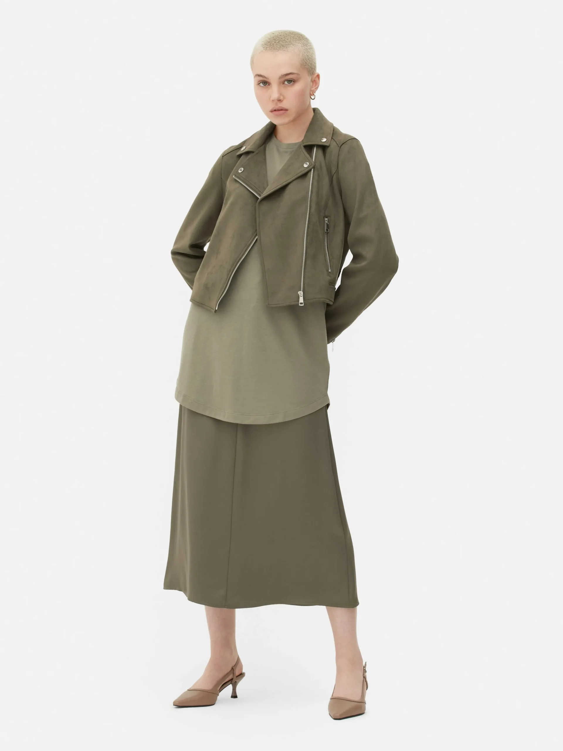 Femme Primark Manteaux Et Vestes|Veste De Motard Imitation Daim