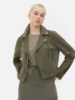 Femme Primark Manteaux Et Vestes|Veste De Motard Imitation Daim